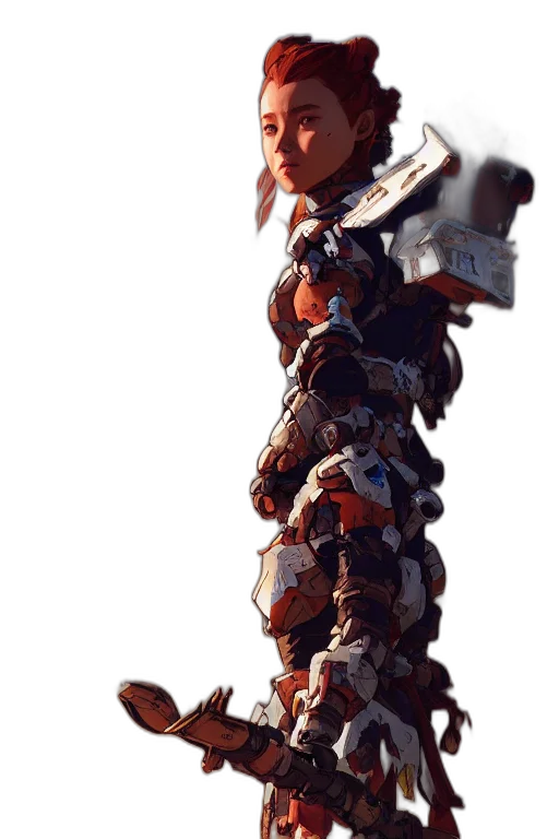 robot, weapon, staff, sword, concept art, 3d render, fantasy art, photorealistic transparent PNG cut-out