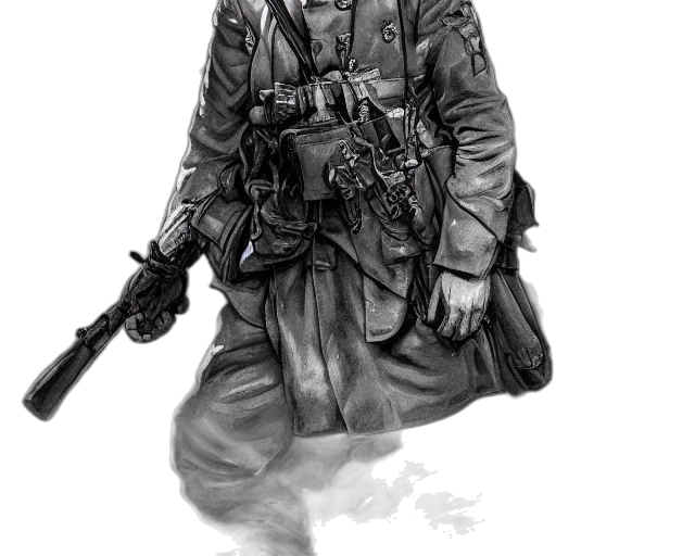 jacket, weapon, staff, pencil sketch transparent PNG cut-out