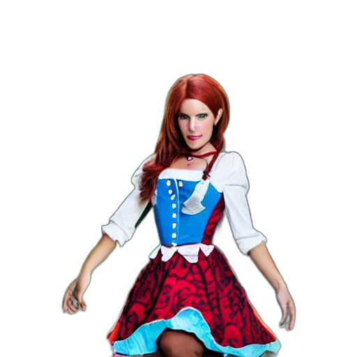 dress, fantasy art, 3d render, concept art, pixel art, alice, wonderland, fernanda transparent PNG cut-out
