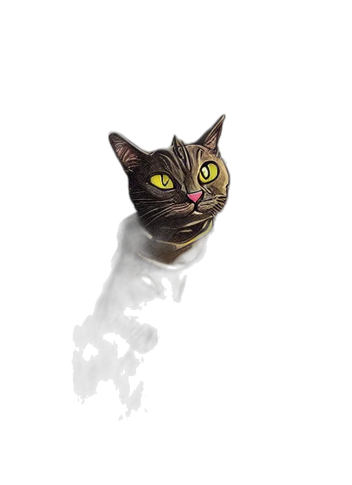 animal, creature, face, staff, photorealistic, concept art, pixel art, watercolor transparent PNG cut-out