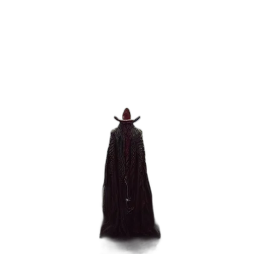 dress, jacket, staff, hat transparent PNG cut-out