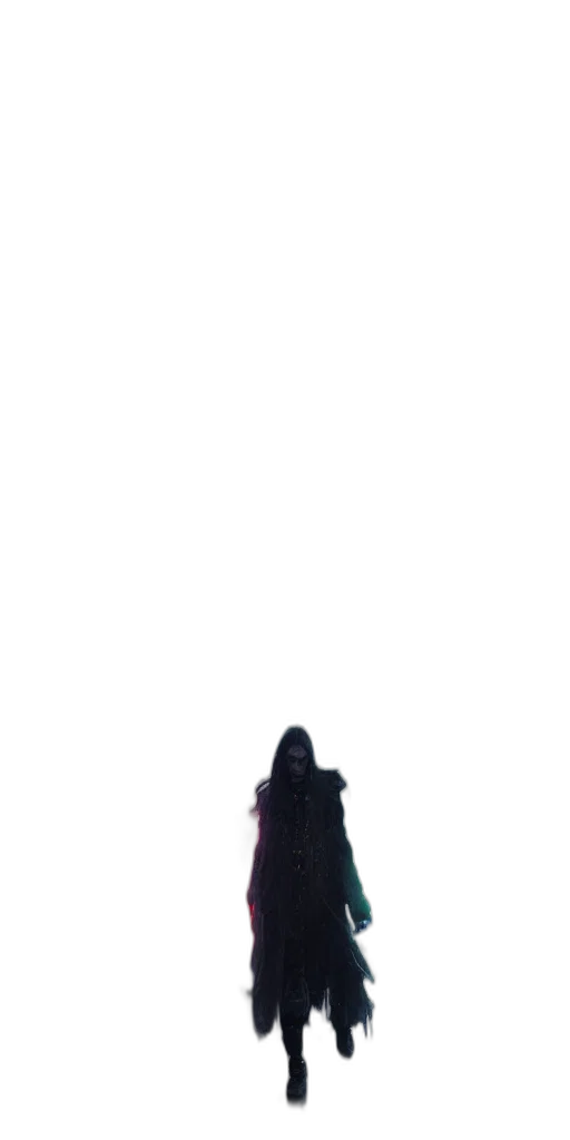 dress, creature, staff, jacket transparent PNG cut-out