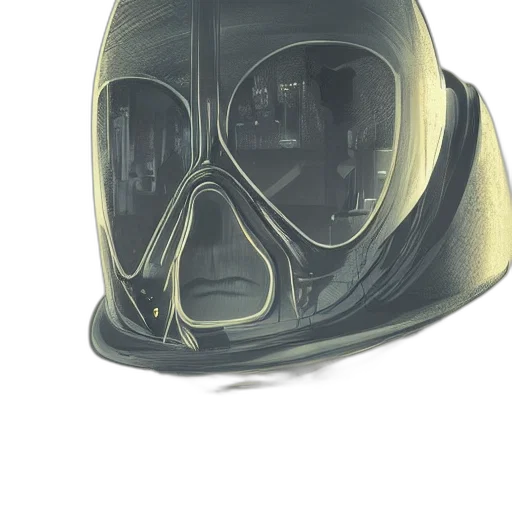 mask, face, concept art, photorealistic transparent PNG cut-out