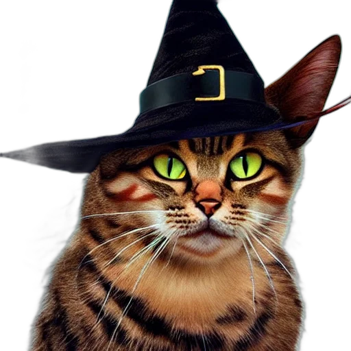 hat, staff, animal, creature, photorealistic, fantasy art, beautiful, artistic transparent PNG cut-out