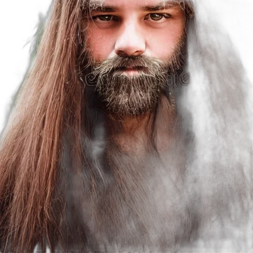 hair, face, creature, animal, photorealistic, fantasy art, concept art, oil painting transparent PNG cut-out