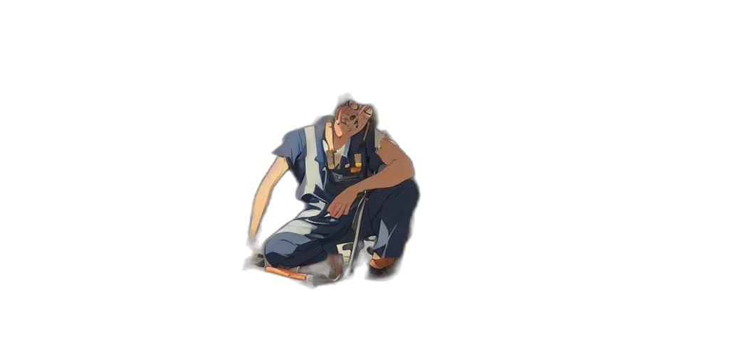 jacket, staff, dragon, creature transparent PNG cut-out