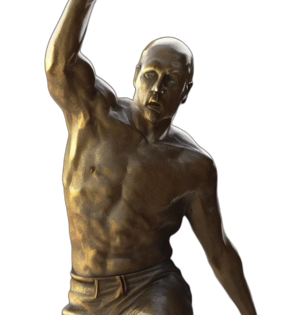 staff, sword, 3d render, photorealistic, concept art, fantasy art, golden, photo transparent PNG cut-out