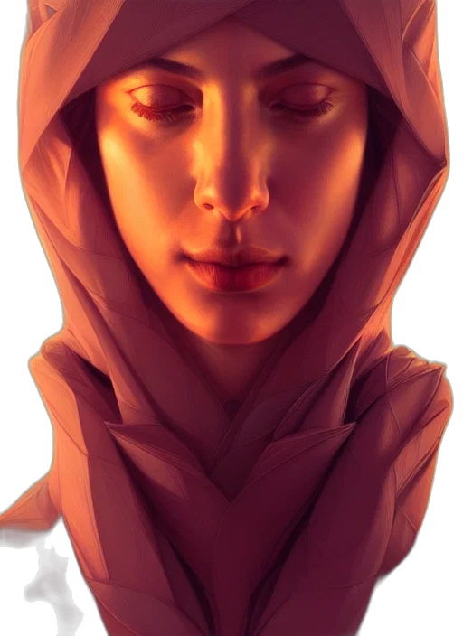face, mask, jacket, dress, photorealistic, concept art, fantasy art, oil painting transparent PNG cut-out