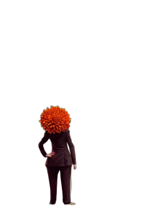 staff, hair, flower, crown, 3d render, concept art, cartoon, photorealistic transparent PNG cut-out