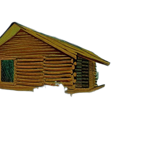 building, furniture, 3d render, photorealistic, concept art, pixel art, forest, log transparent PNG cut-out