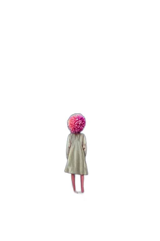 creature, dress, hair, mask, 3d render, concept art, vaporwave, photorealistic transparent PNG cut-out