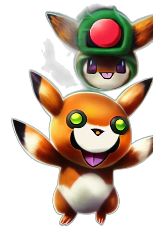 staff, mask, animal, creature, concept art, 3d render, pixel art, teemo transparent PNG cut-out