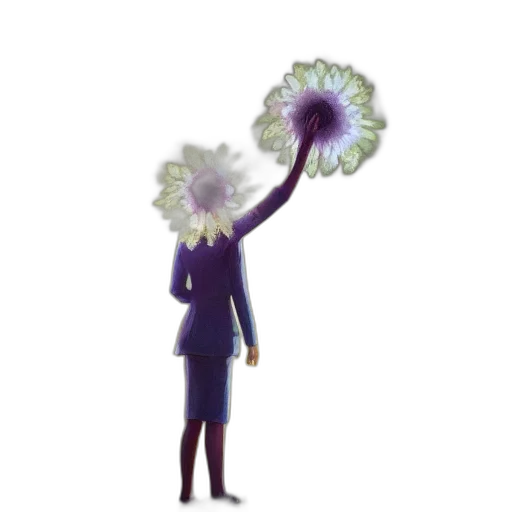 staff, flower, umbrella, crown transparent PNG cut-out