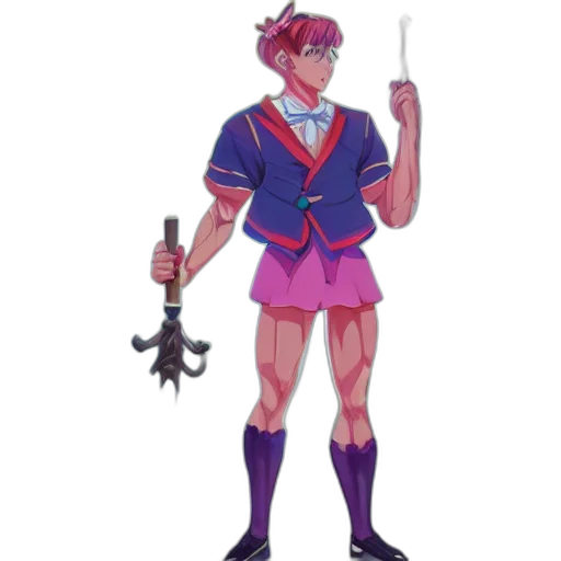 staff, weapon, sword, concept art, pixel art, fantasy art, vaporwave, pastel transparent PNG cut-out