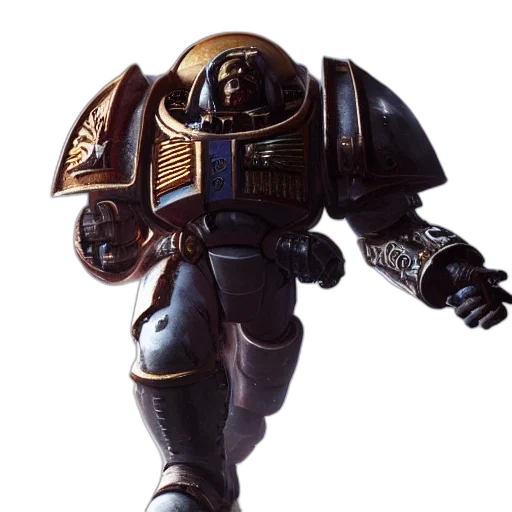 robot, weapon, staff, concept art, 3d render, fantasy art, photorealistic, space transparent PNG cut-out