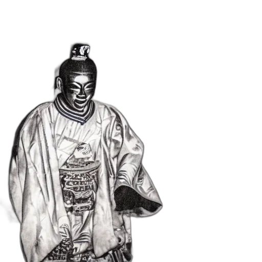 mask, staff, face, crown, concept art, photorealistic, pencil sketch, comic book art transparent PNG cut-out