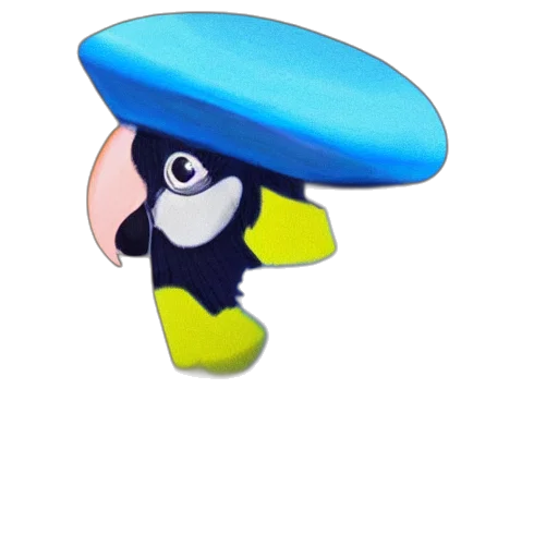 hat, umbrella, animal, staff, 3d render, concept art, pixel art, vaporwave transparent PNG cut-out