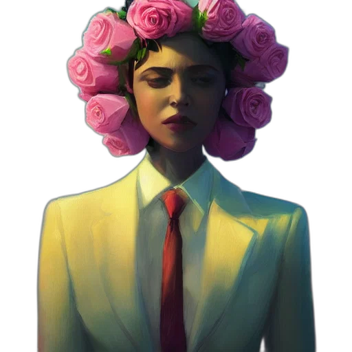 face, flower, crown, hat transparent PNG cut-out
