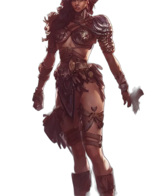 dress, creature, staff, mask transparent PNG cut-out