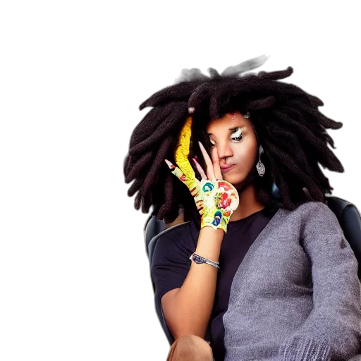 hair, jacket, weapon, creature transparent PNG cut-out