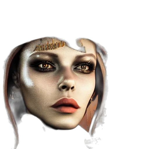 mask, face, robot, photorealistic transparent PNG cut-out