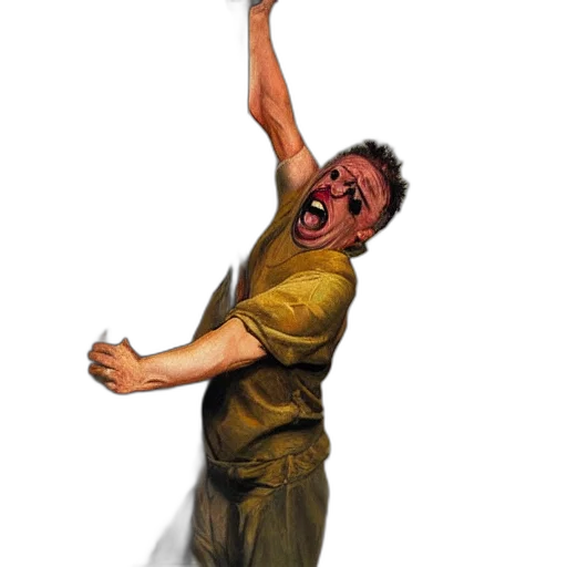 staff, weapon, creature, face, 3d render, concept art, photorealistic, fantasy art transparent PNG cut-out