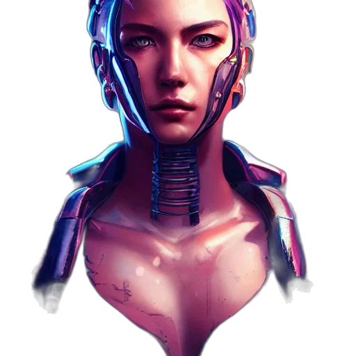 robot, face, mask, creature transparent PNG cut-out