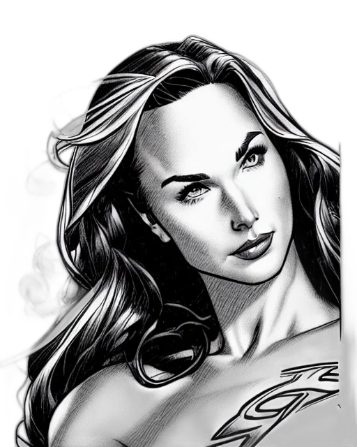 jewelry, face, photorealistic, pencil sketch, cartoon, comic book art, scott, campbell transparent PNG cut-out