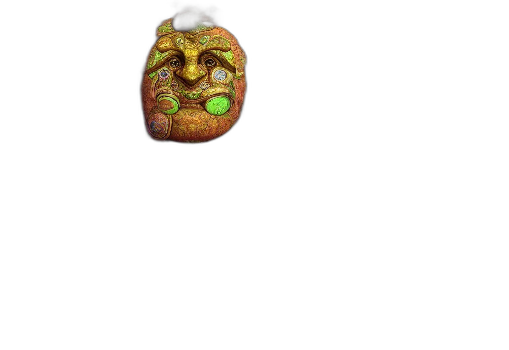 food, face, crown, mask, concept art, photorealistic, pixel art, 3d render transparent PNG cut-out