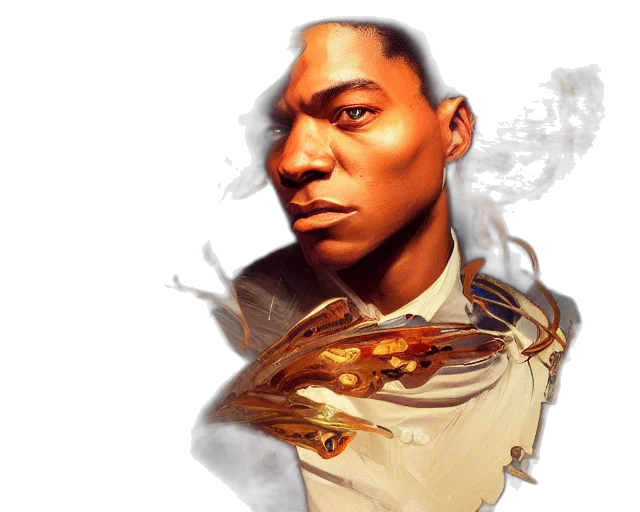 face, staff, concept art, fantasy art transparent PNG cut-out