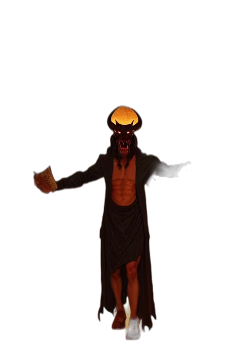 staff, mask, creature, hat transparent PNG cut-out