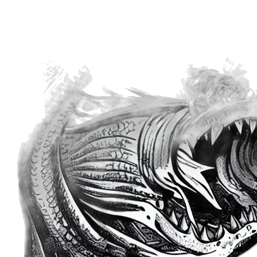 dragon, mask, creature, hair transparent PNG cut-out