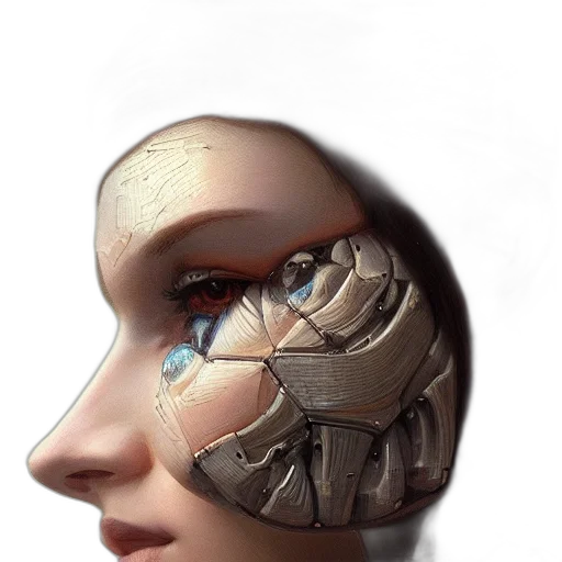 robot, face, mask, jewelry transparent PNG cut-out
