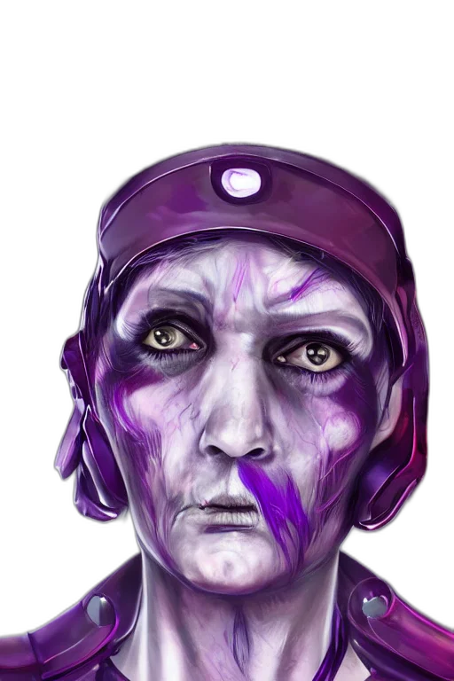 face, mask, robot, cyberpunk, concept art, fantasy art, comic book art, portrait transparent PNG cut-out