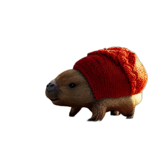 hat, animal, creature, 3d render transparent PNG cut-out