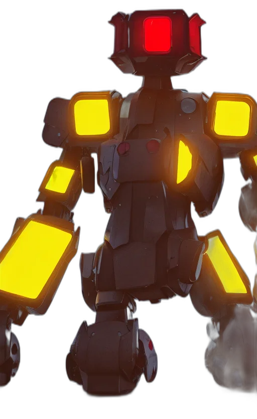 robot, weapon, concept art, 3d render transparent PNG cut-out