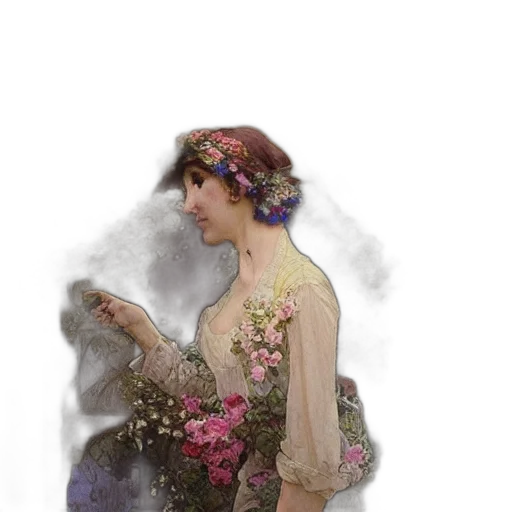 dress, crown, flower, jewelry transparent PNG cut-out