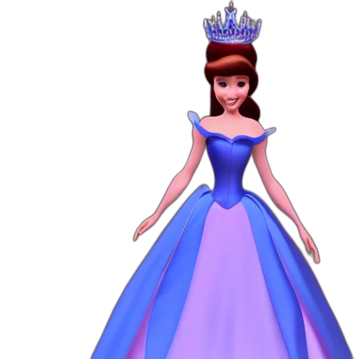 crown, dress, 3d render, concept art transparent PNG cut-out