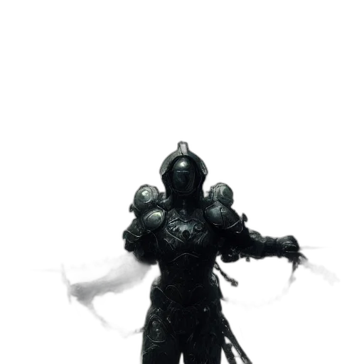 robot, sword, weapon, staff, concept art, 3d render, fantasy art, comic book art transparent PNG cut-out