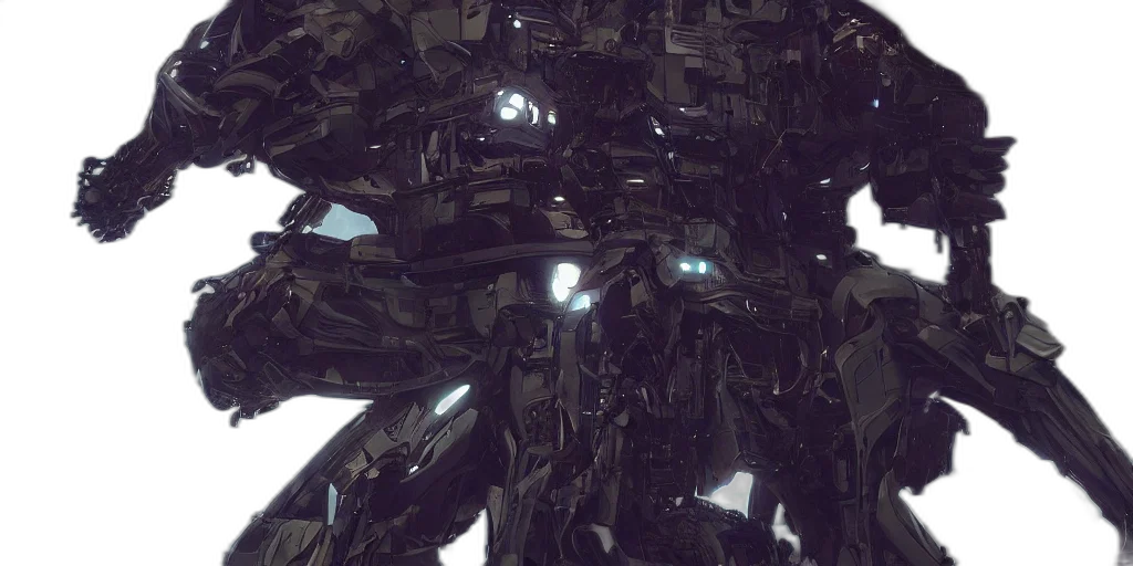 robot, weapon, cyberpunk, 3d render transparent PNG cut-out