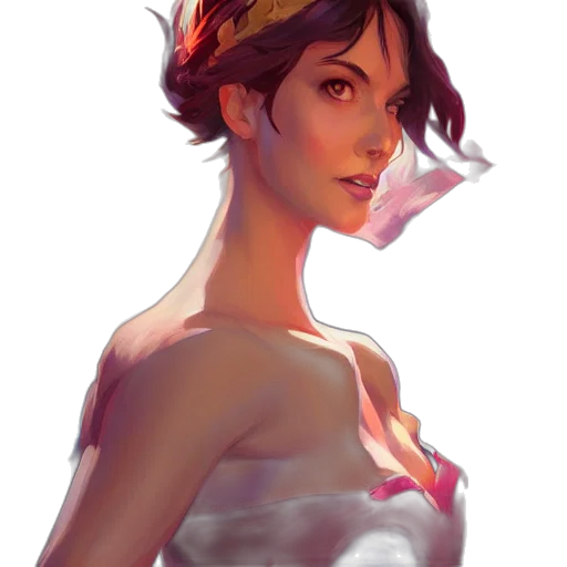dress, face, crown, concept art transparent PNG cut-out