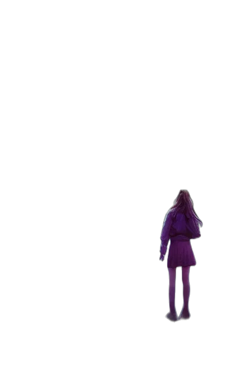 dress, jacket, robot, hair, 3d render, concept art, pixel art, vaporwave transparent PNG cut-out