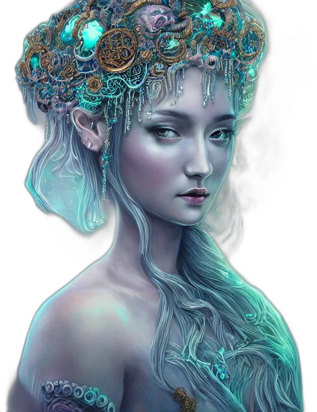 crown, jewelry, face, mask, fantasy art, concept art, photorealistic, cyberpunk transparent PNG cut-out