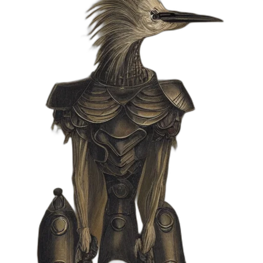 dragon, staff, creature, robot transparent PNG cut-out