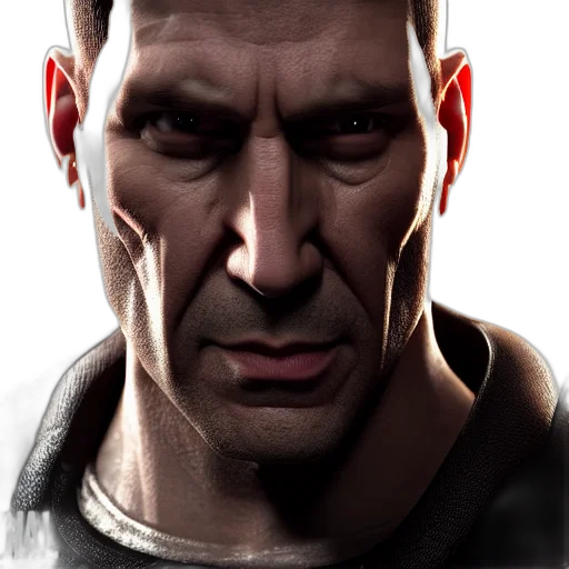 face, photorealistic, concept art, 3d render transparent PNG cut-out