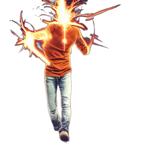 staff, jacket, hair, weapon, concept art, 3d render, comic book art, pixel art transparent PNG cut-out