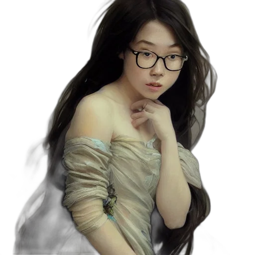 dress, dragon, hair, face, photorealistic, oil painting, fantasy art, pixel art transparent PNG cut-out