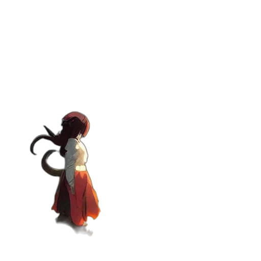 dress, creature, staff, dragon transparent PNG cut-out