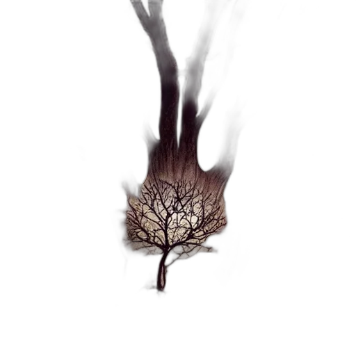 tree, hair, creature, crown transparent PNG cut-out