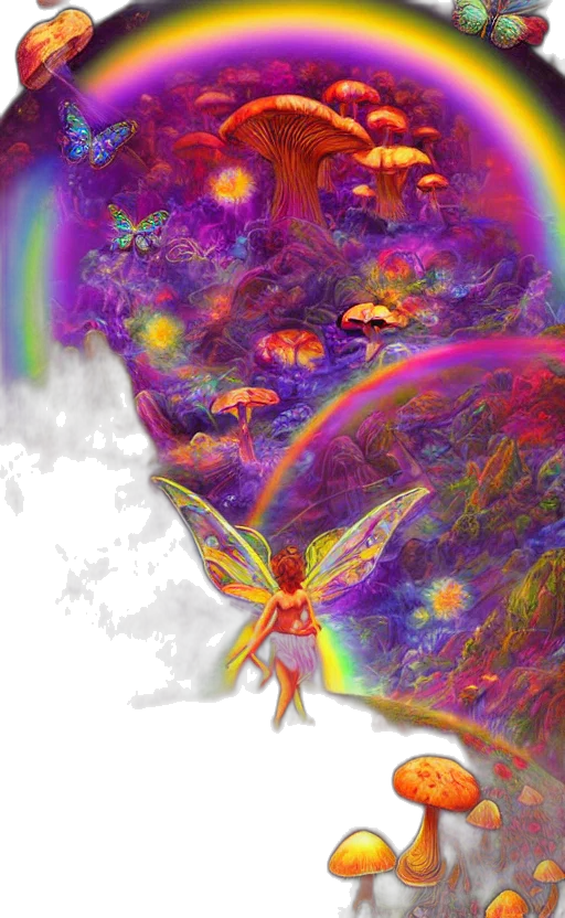 dragon, creature, umbrella, flower, fantasy art, vaporwave, concept art, anime transparent PNG cut-out